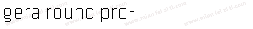 gera round pro字体转换
